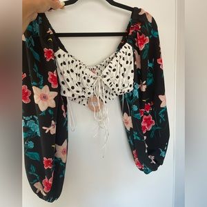 Verge Girl Polka Dot/ Floral Top